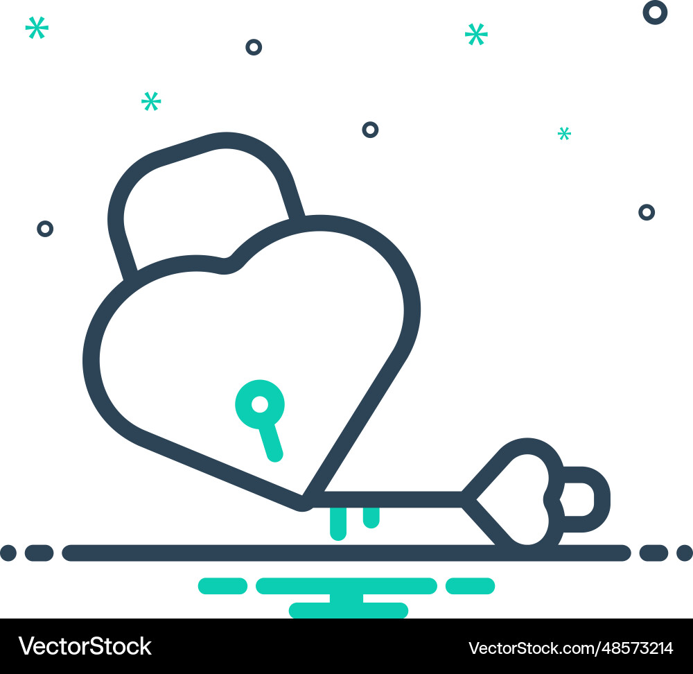 Love lock Vector Image
