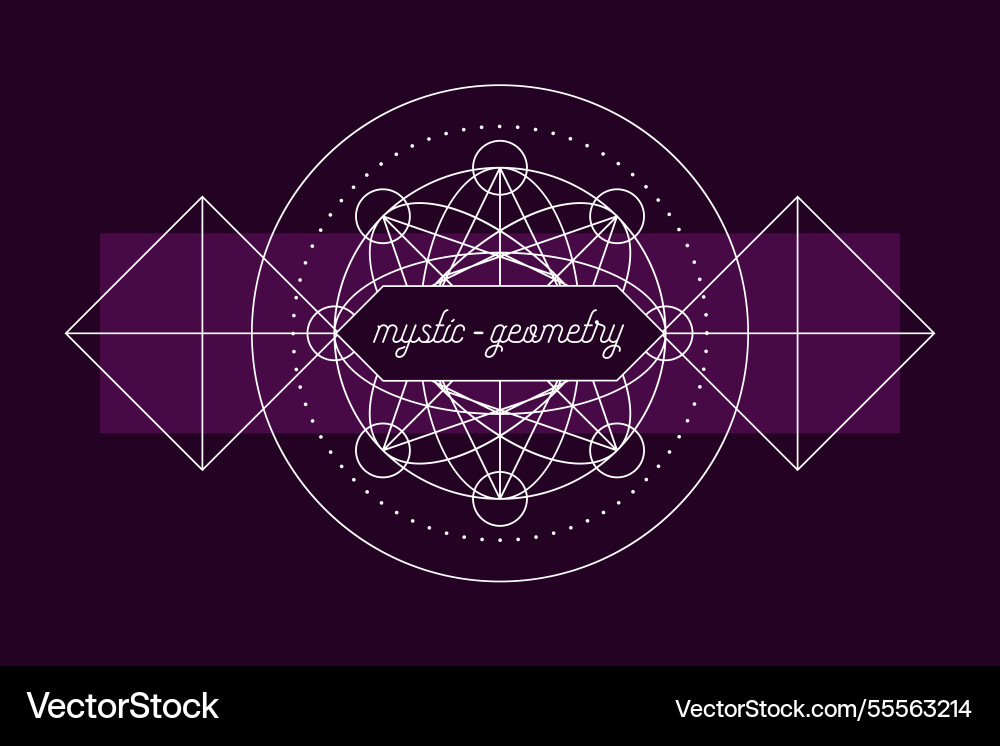 Magic linear geometry sign print template Magic linear geometry sign print template vector image