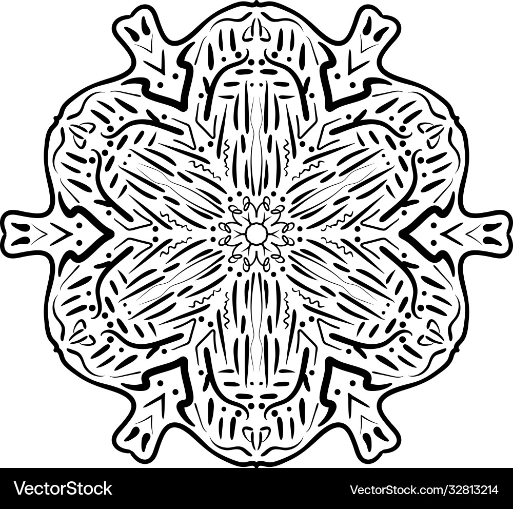 Mandala circle pattern isolated on white abstract Mandala circle pattern isolated on white abstract vector image