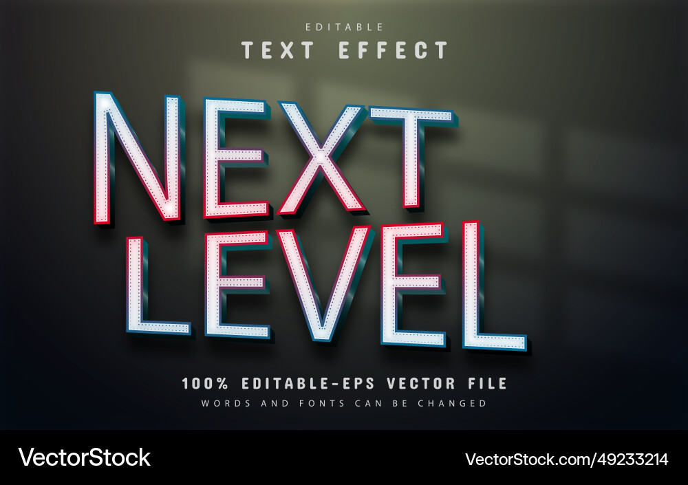 Next level text effect editable Next level text effect editable vector image