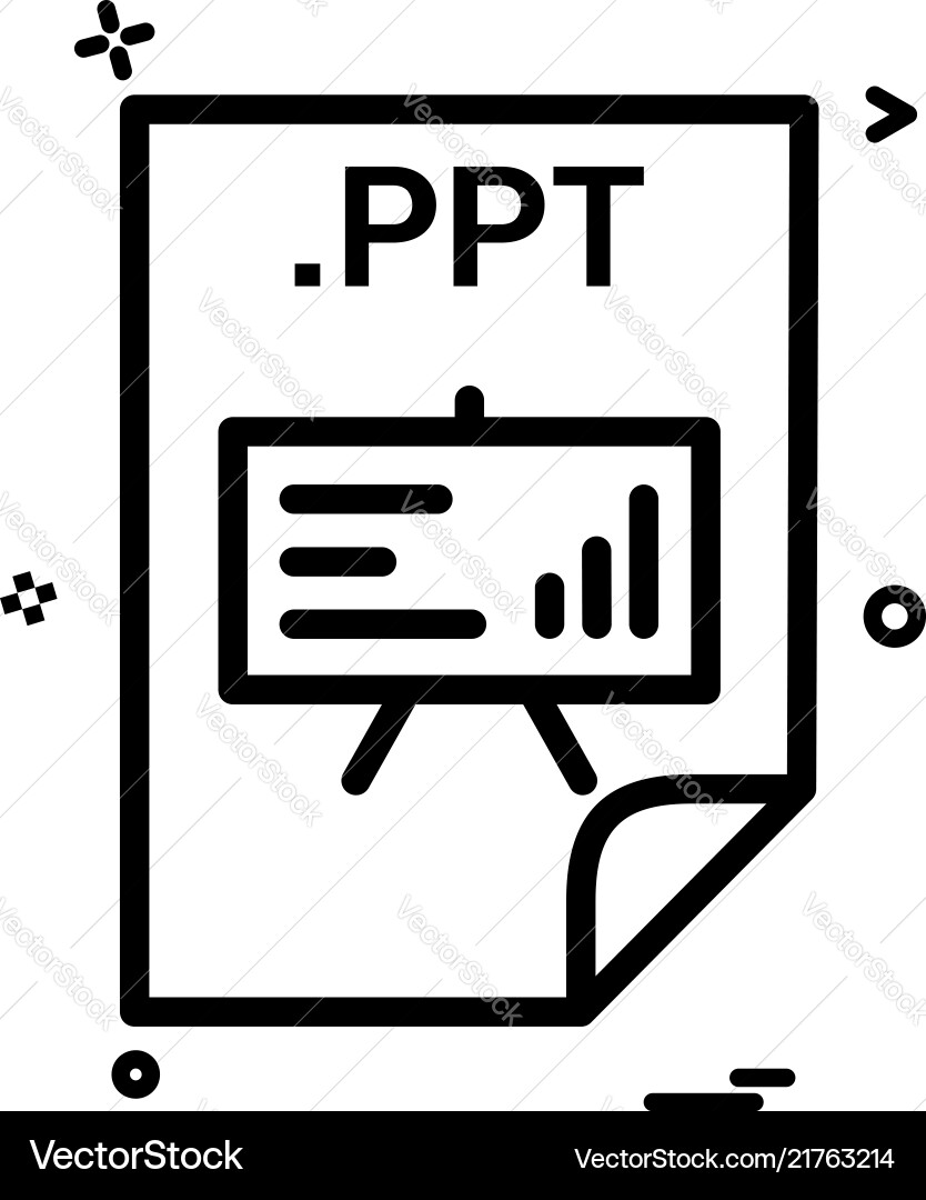 Ppt application download file files format icon Ppt application download file files format icon vector image