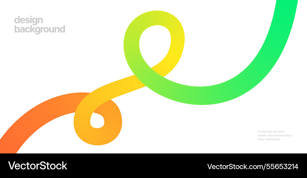 Template with colorful gradient squiggles shapes vector image