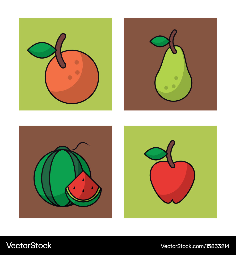 White background with frames of picnic elements Vector Image