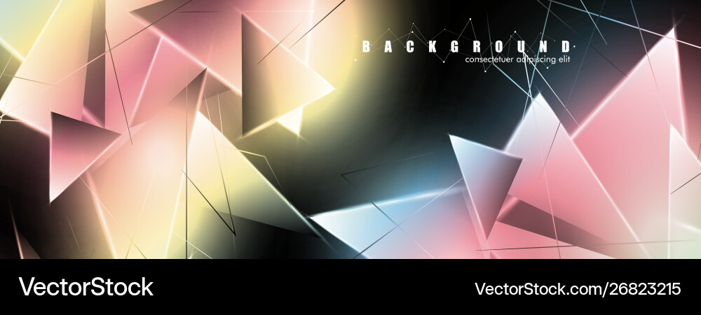 Abstract background with glowing triangles Abstract background with glowing triangles Vector Image
