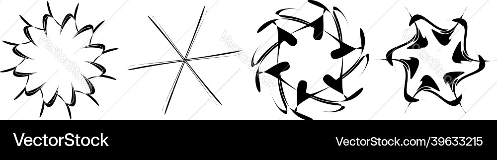 Abstract circular drawing amorphous nonfigurative Vector Image