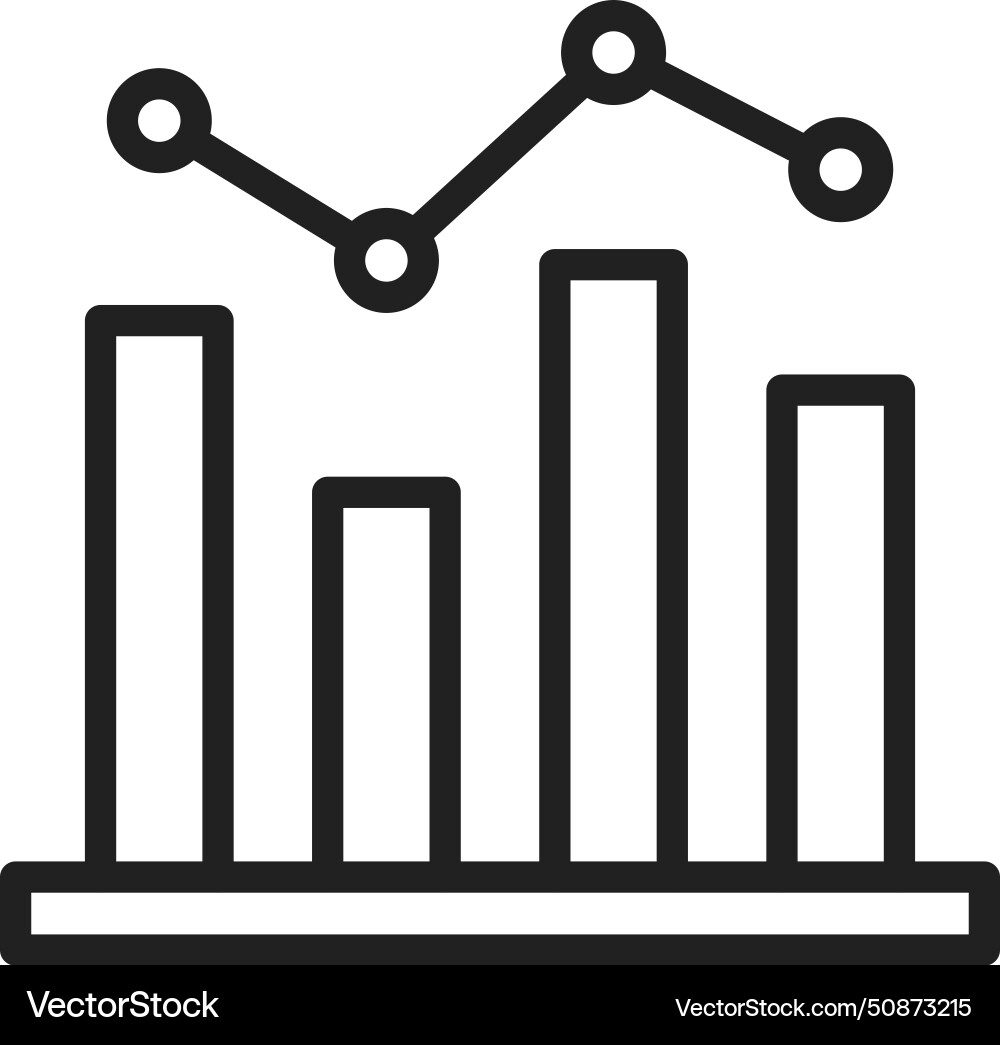 Bar chart icon image vector image