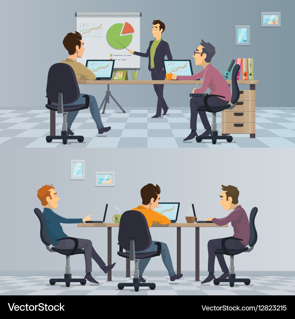 Business teamwork composition Royalty Free Vector Image