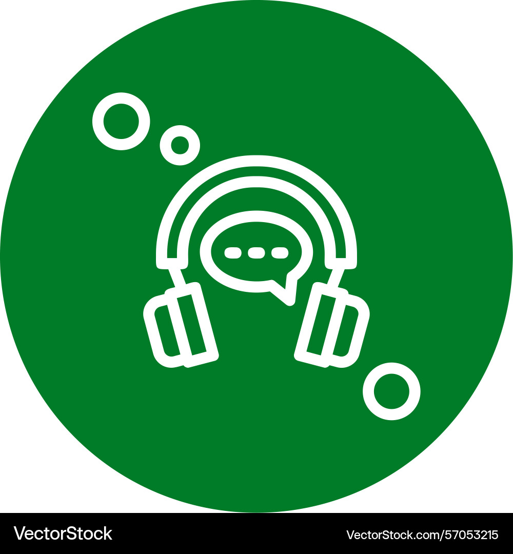 Chat support line circle style icon design vector image