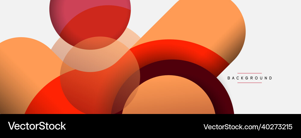 Circle and round shapes abstract background Vector Image