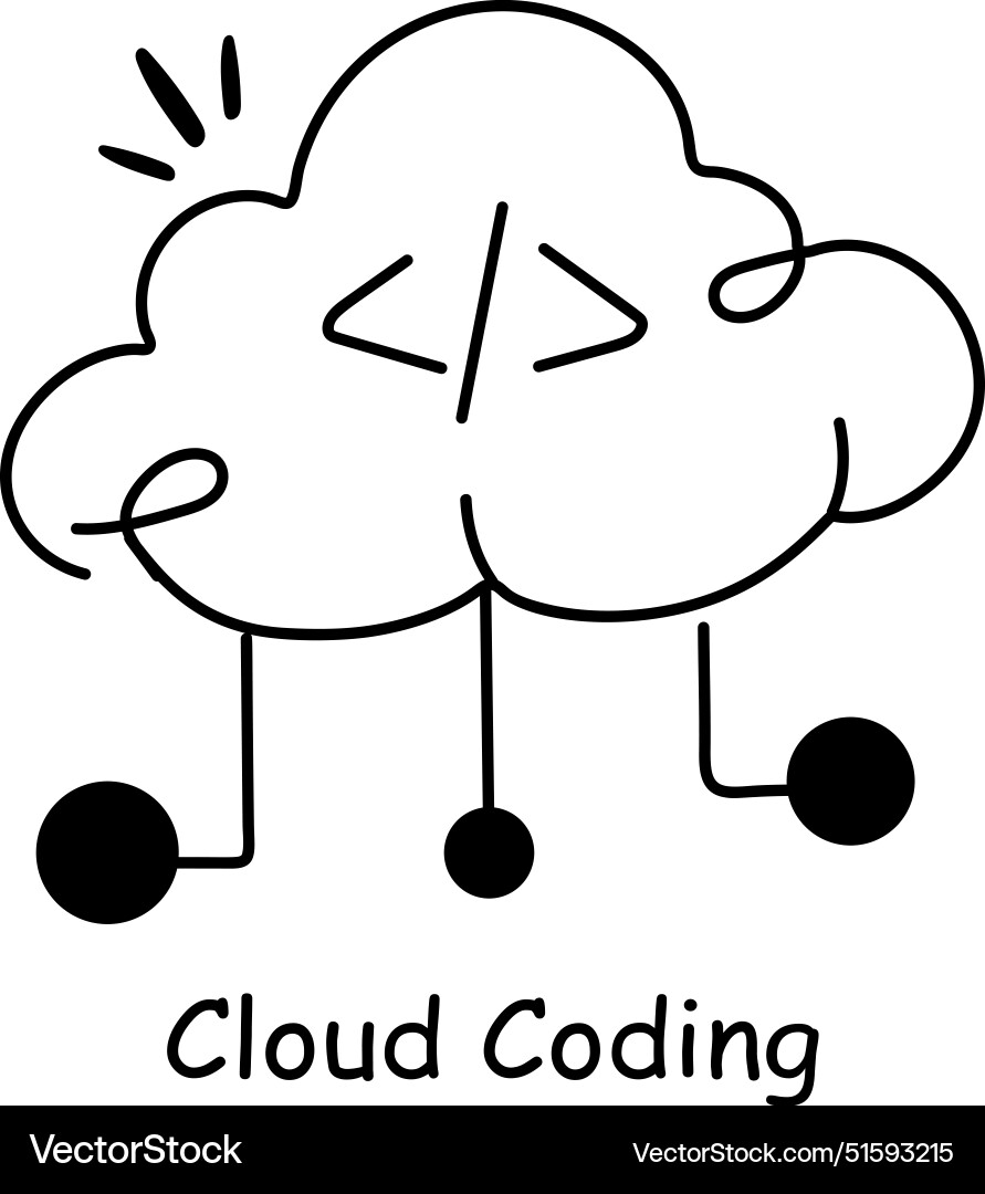 Cloud coding Vector Image