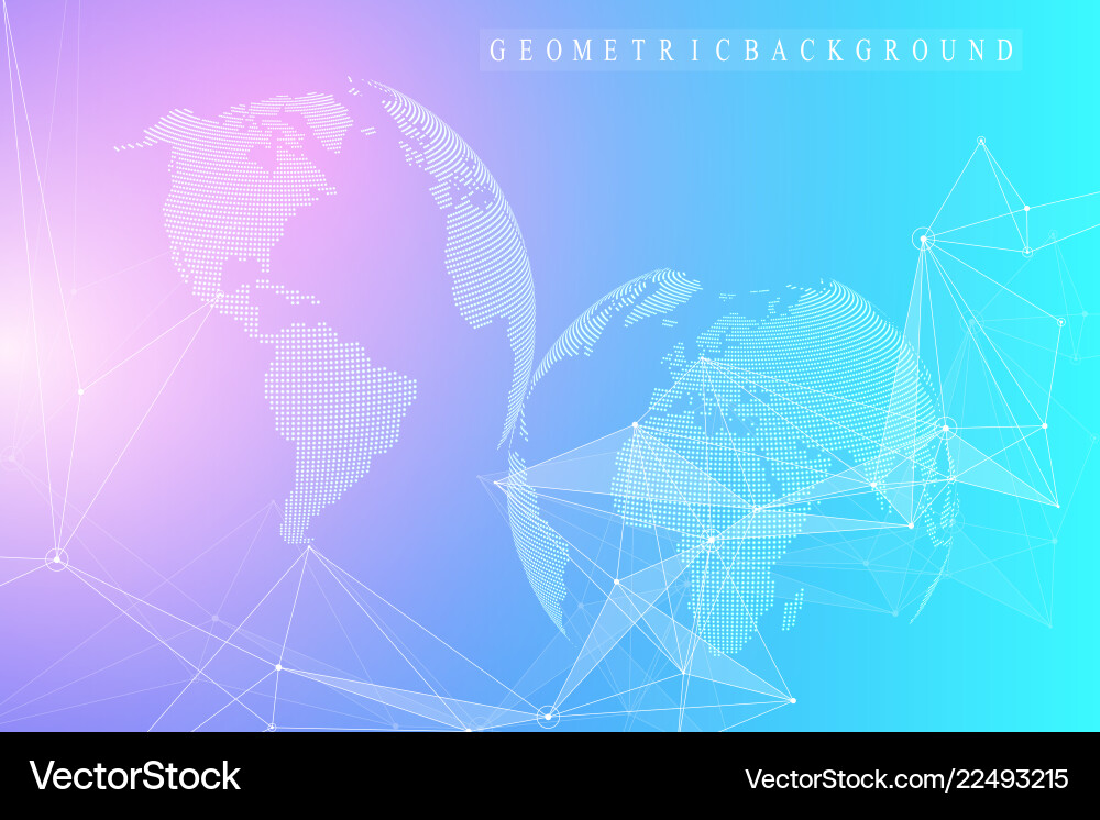 Connected Lines Abstract Background vector image