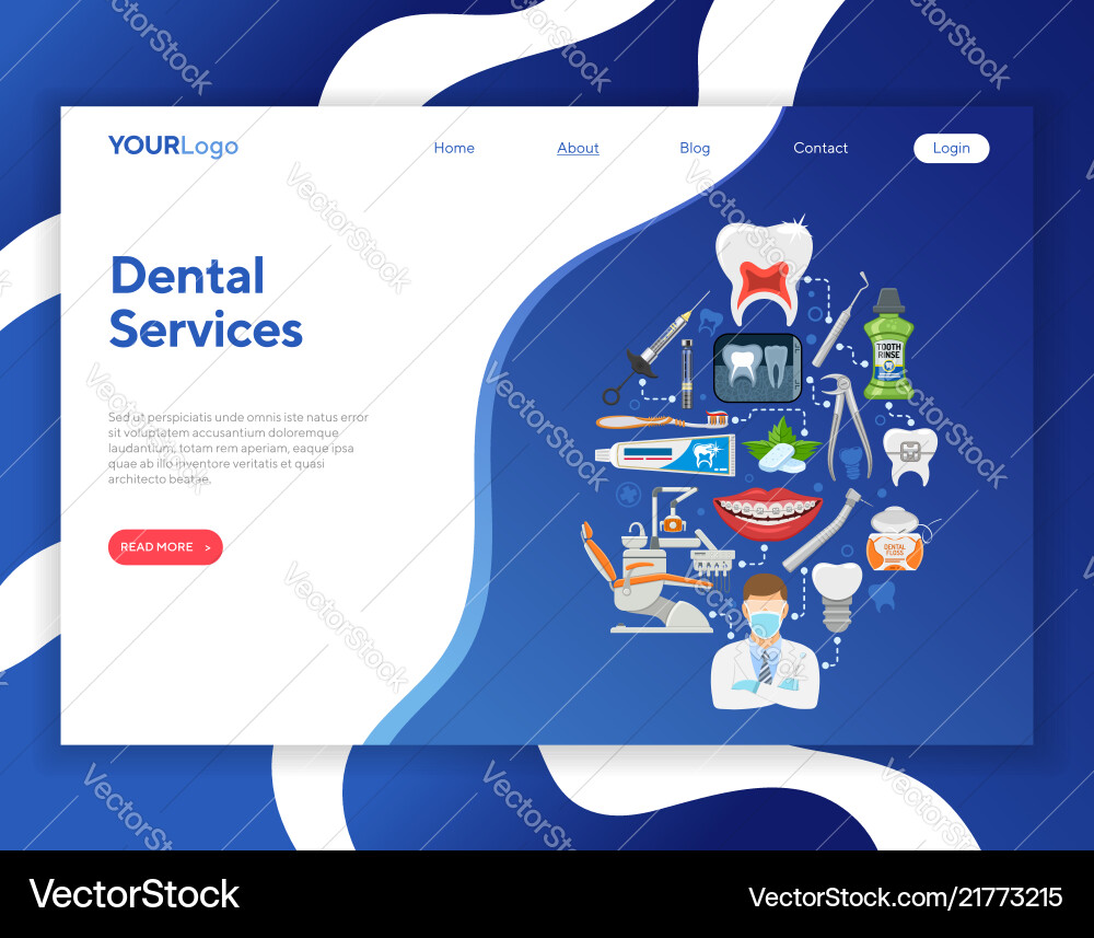 Dental services infographics Dental services infographics vector image