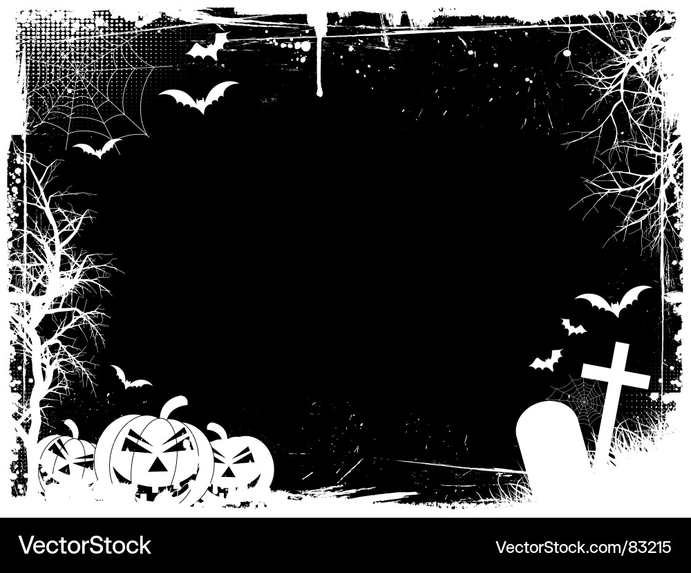 Grunge Halloween Border Vector Image