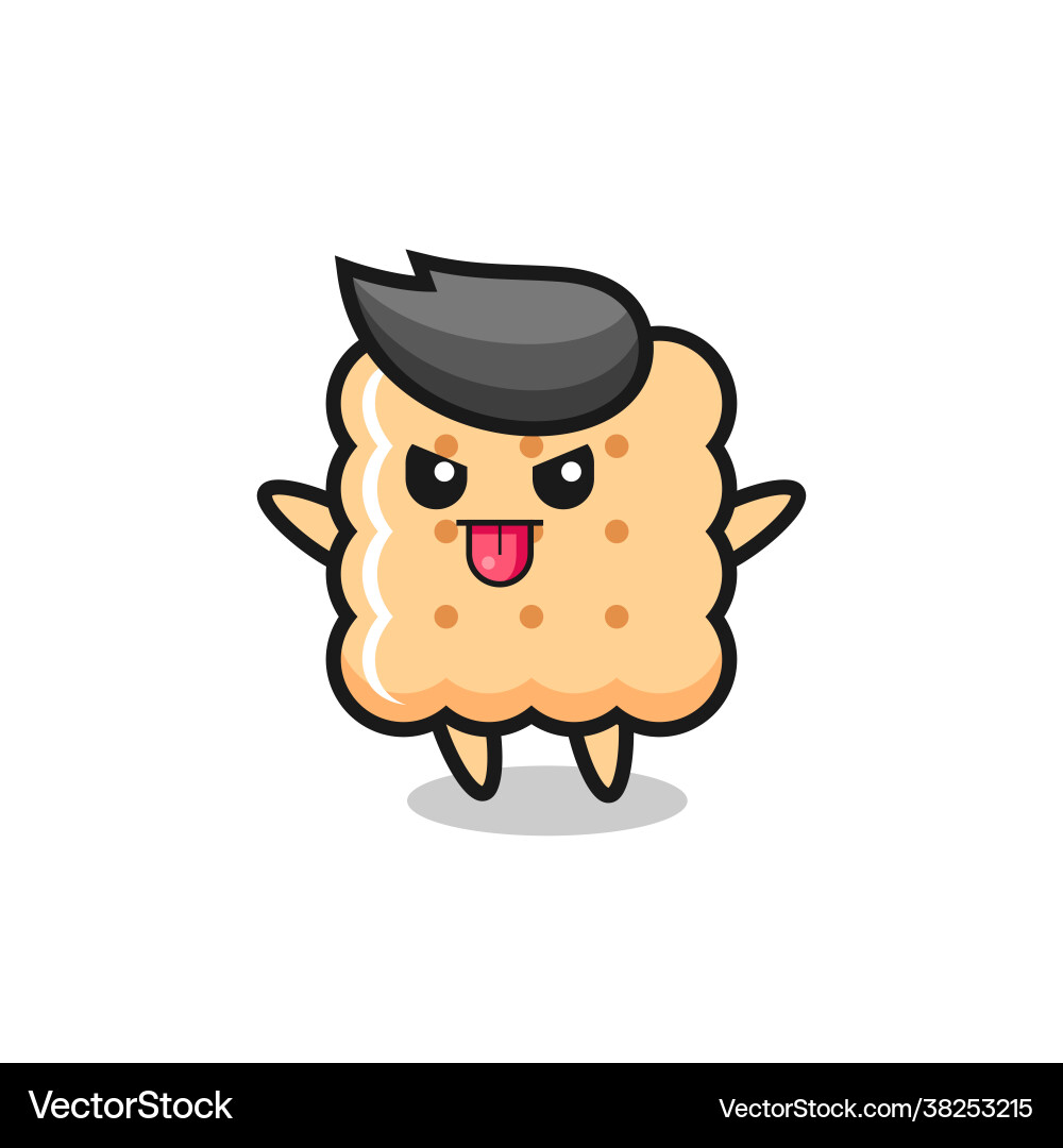 Naughty cracker character in mocking pose Naughty cracker character in mocking pose vector image