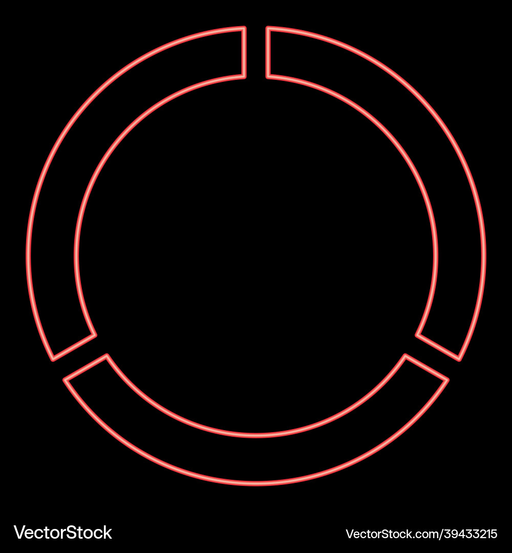 Neon data sign red color flat style image vector image