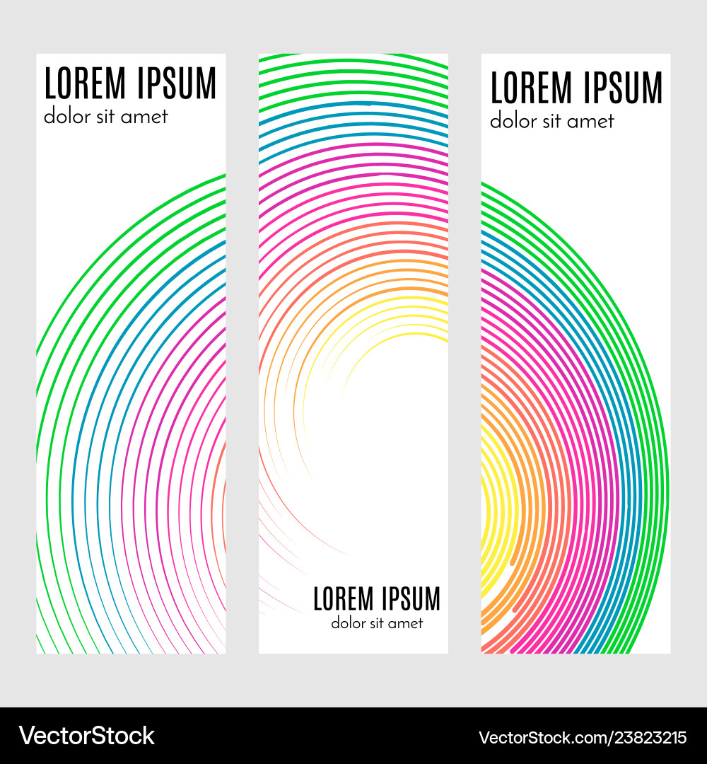 Set of abstract vertical header banners Set of abstract vertical header banners vector image