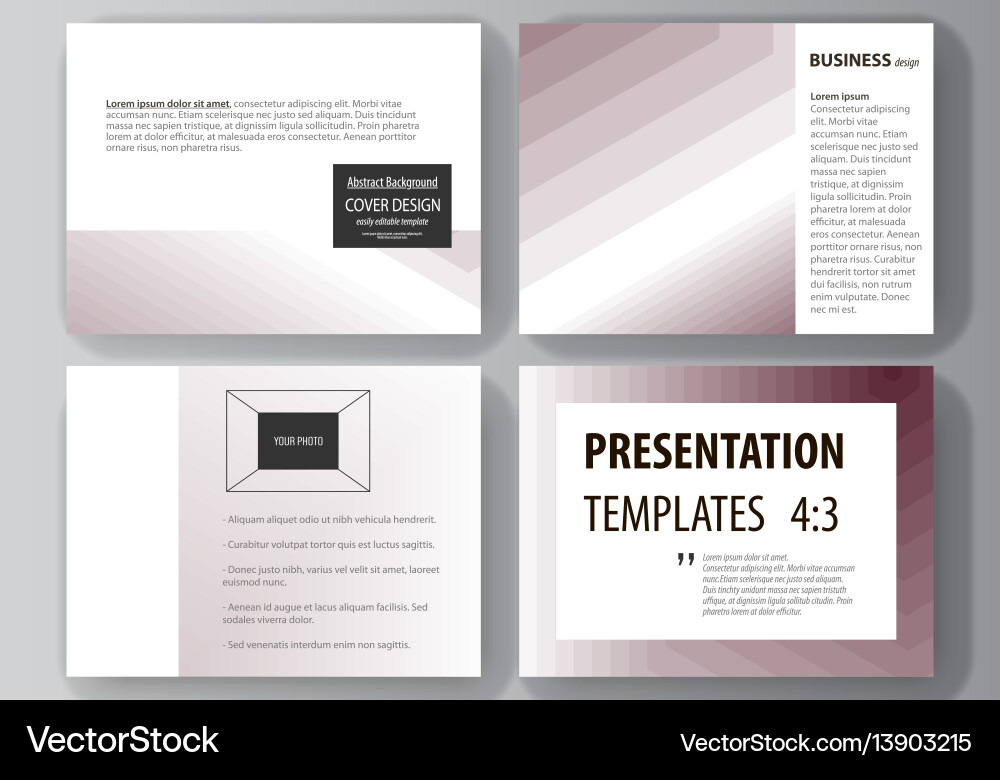 Set of business templates for presentation slides Set of business templates for presentation slides vector image