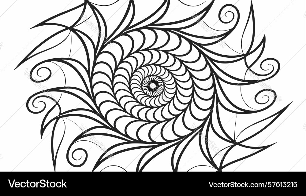 Spiraling geometric abstract pattern design vector image