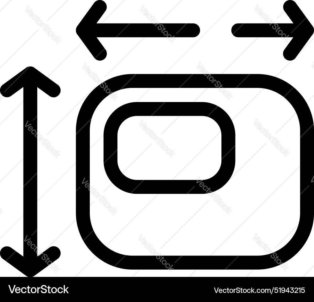 Square resizing with arrows showing how to resize Square resizing with arrows showing how to resize vector image