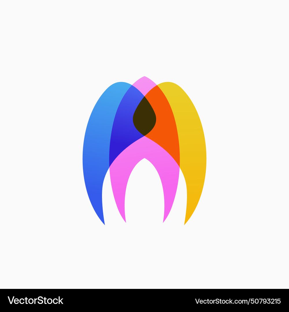 Swallow bird overlapping color gradient multiply Swallow bird overlapping color gradient multiply vector image