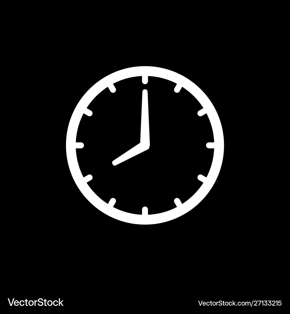 Timer clock icon ui simple style flat Vector Image