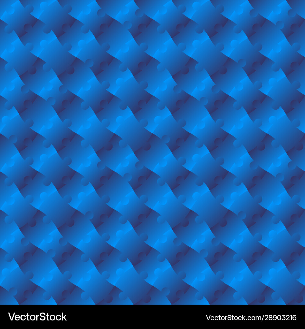 3D Jigsaw Tile Gradient Pattern vector image
