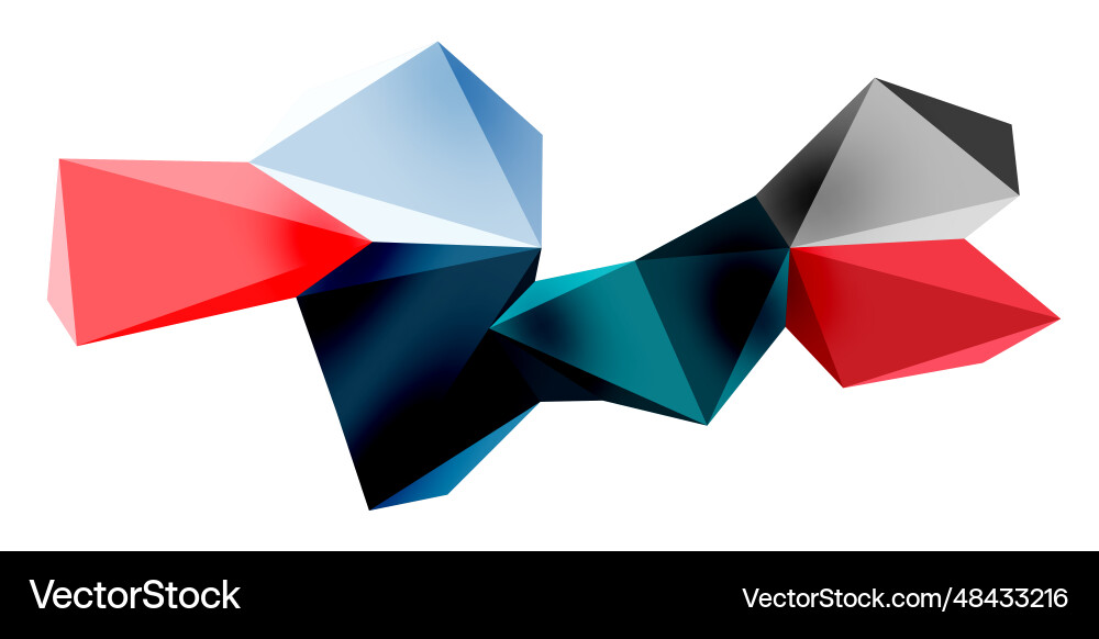 3d low poly triangle design elements 3d low poly triangle design elements vector image