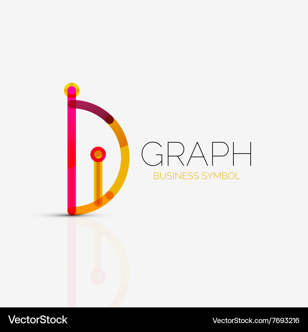 Abstract logo idea linear chart or graph Vector Image