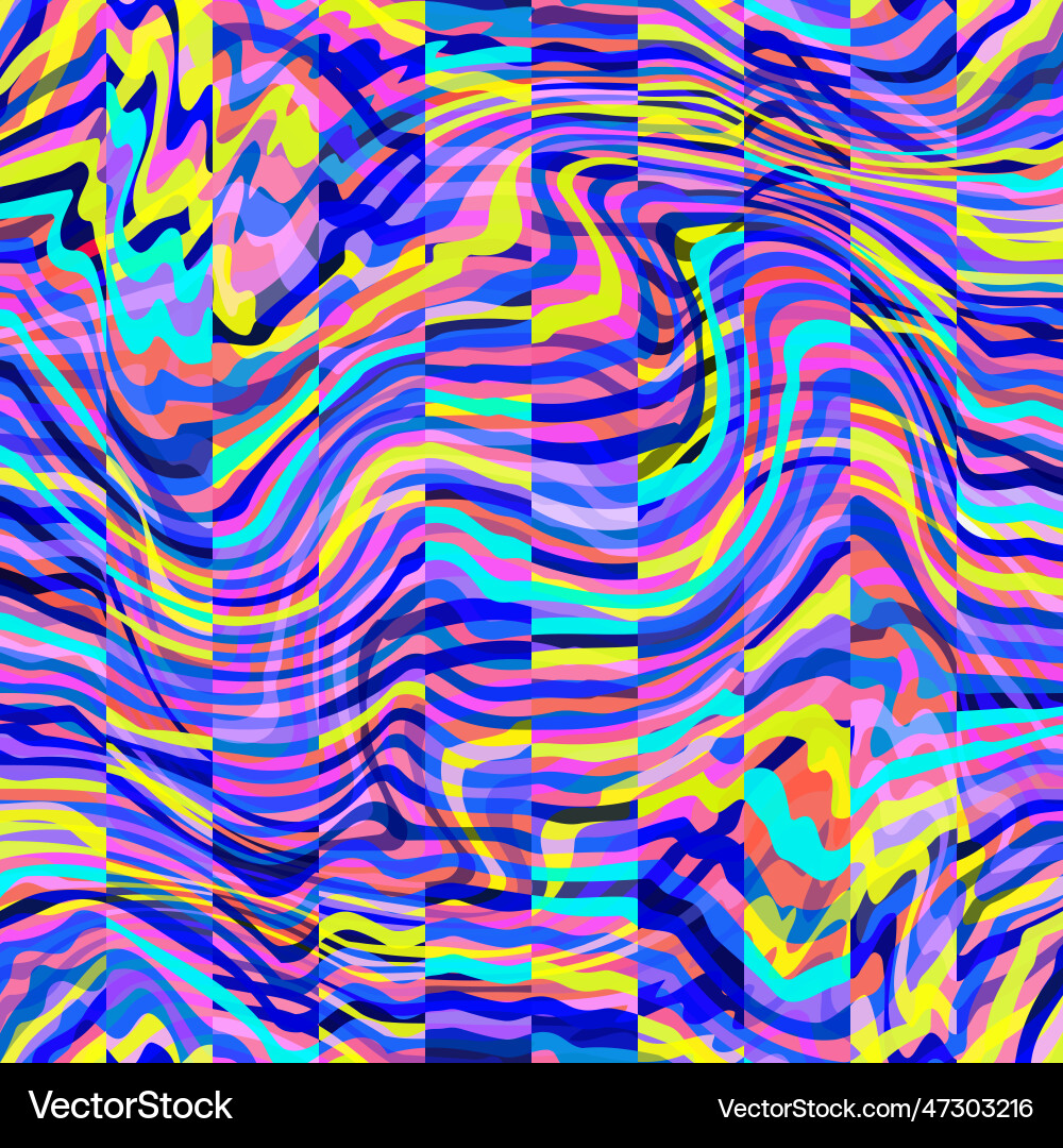 Abstract Wave Pattern - Colorful Texture Vector Image