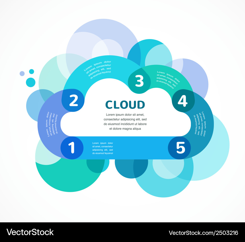 Cloud Computing Background with Icons vector image