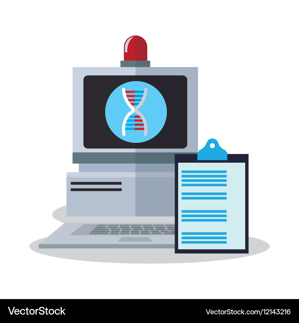 Colorful computer and laboratory design vector image