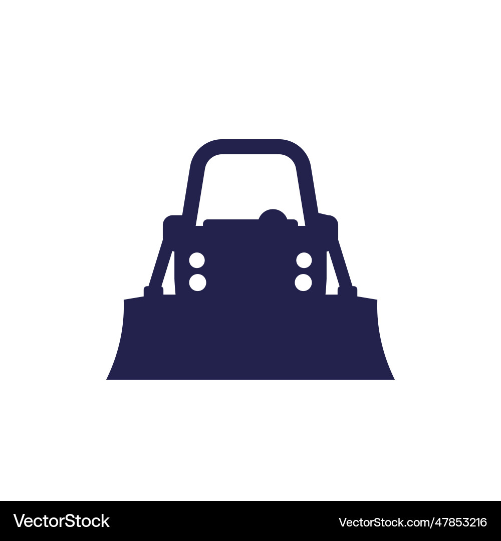 Crawler dozer icon front view vector image