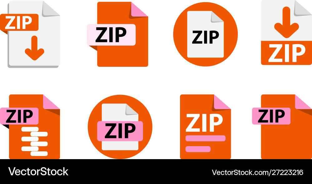 File format extensions icons collection Vector Image