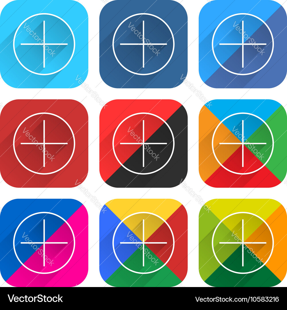 Flat popular social network web icon square button Vector Image