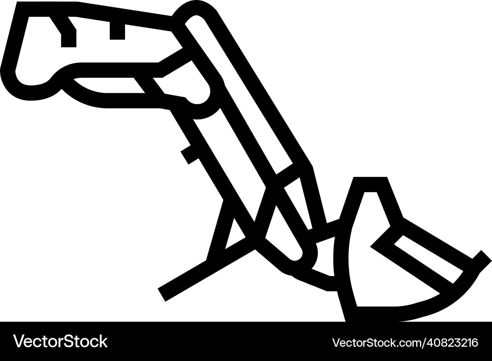 Front end loader farm tool line icon Front end loader farm tool line icon vector image