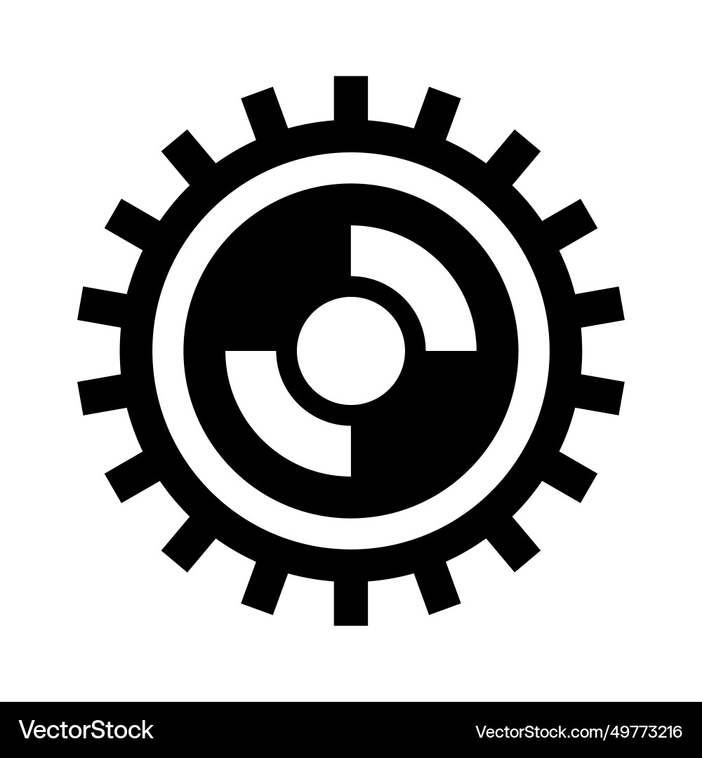 Gear black icon on white background Gear black icon on white background vector image