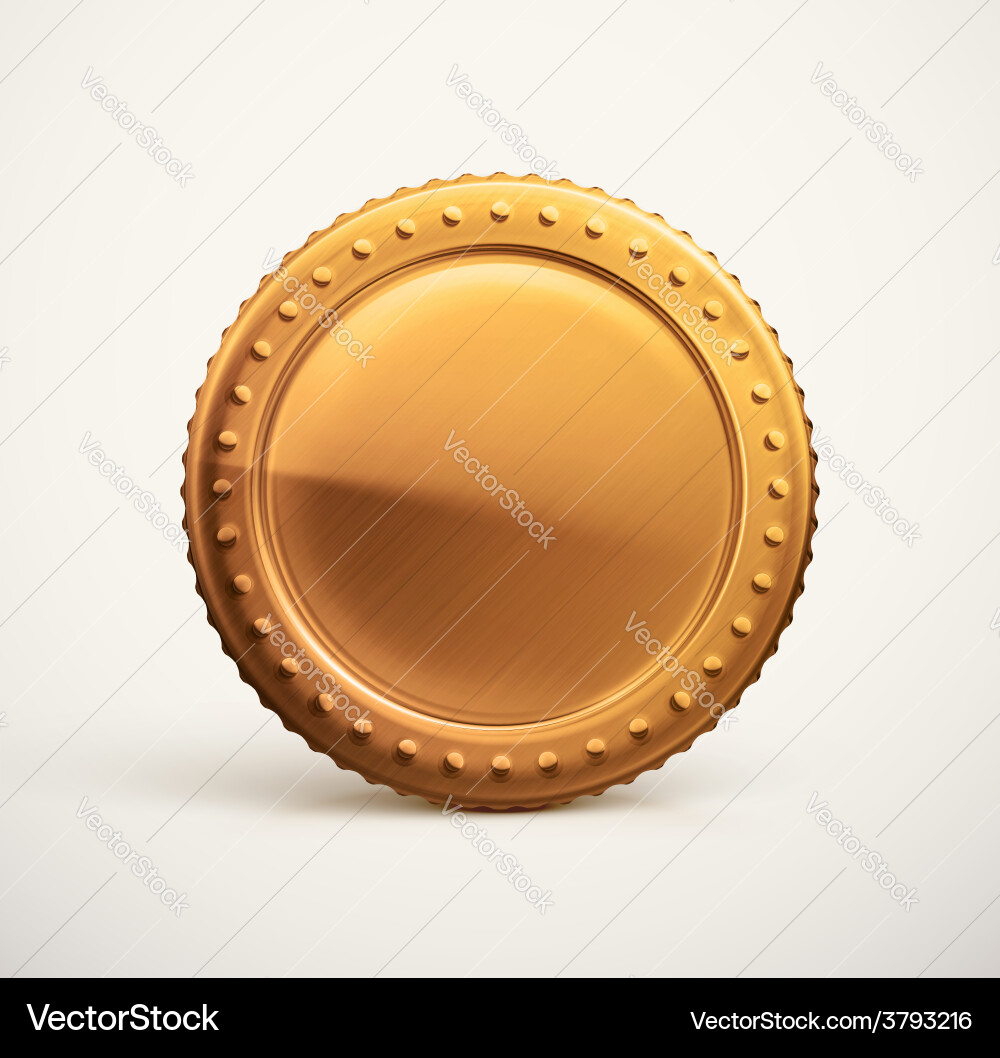 Gold coin Royalty Free Vector Image - VectorStock