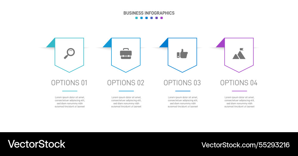 Horizontal progress bar featuring 4 arrow-shaped Horizontal progress bar featuring 4 arrow-shaped Vector Image
