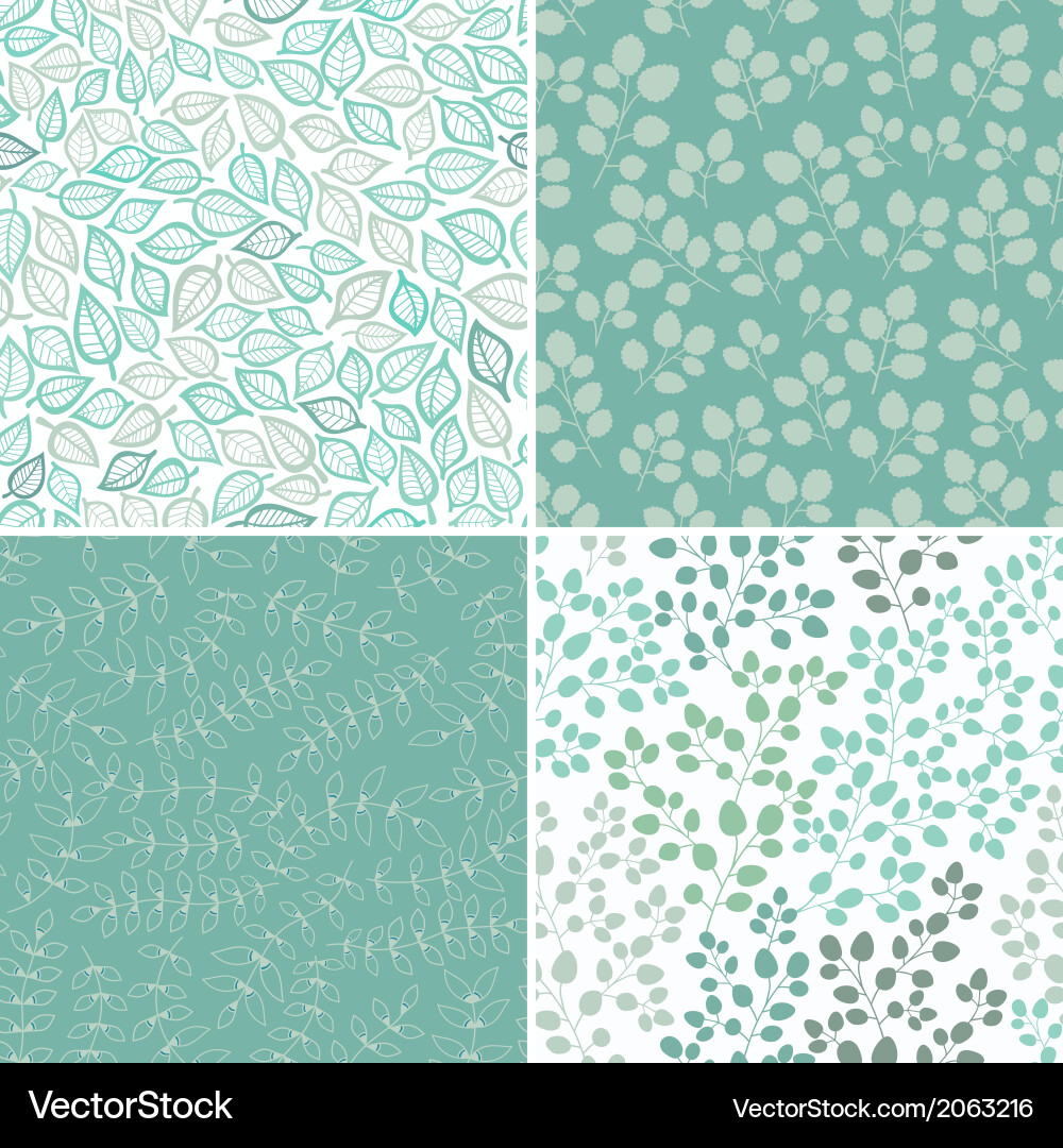 Leaf Pattern Set - Abstract vector image