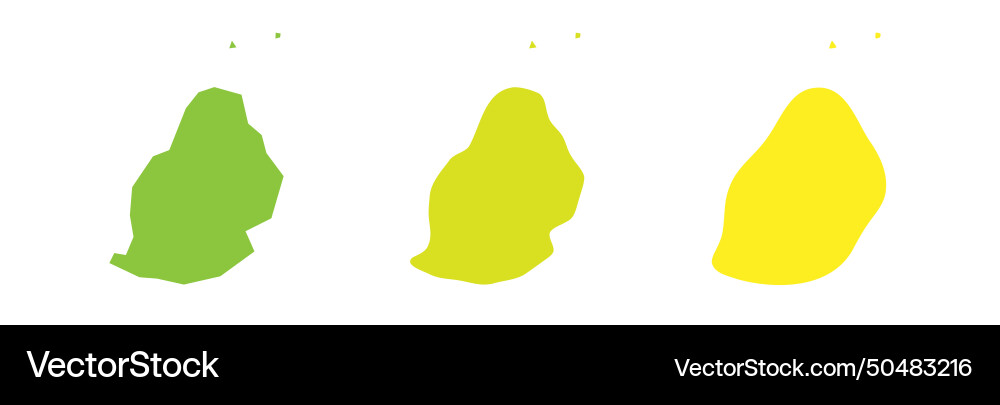 Mauritius country map in three levels Vector Image