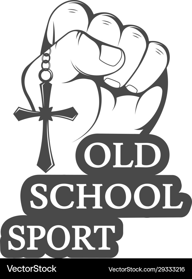 Old school sport logo vector image