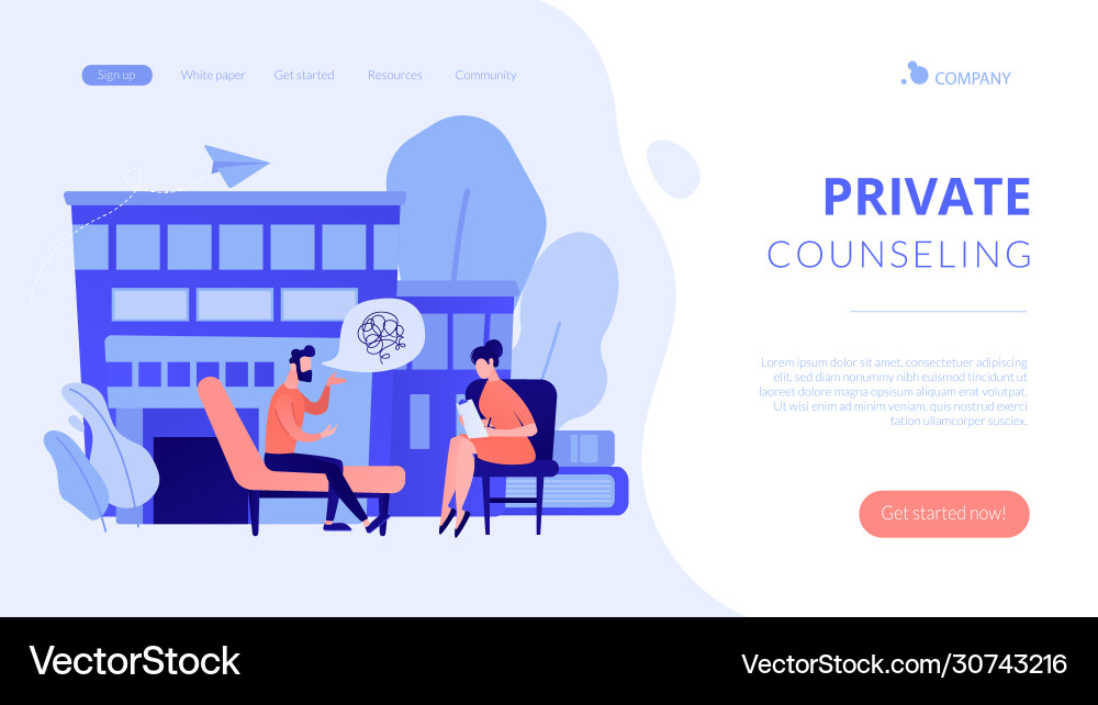 Psychologist service concept landing page Psychologist service concept landing page vector image