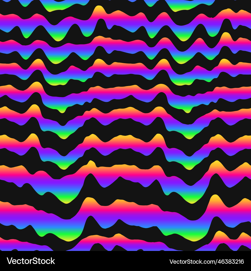 Rainbow Wavy Gradient Pattern vector image