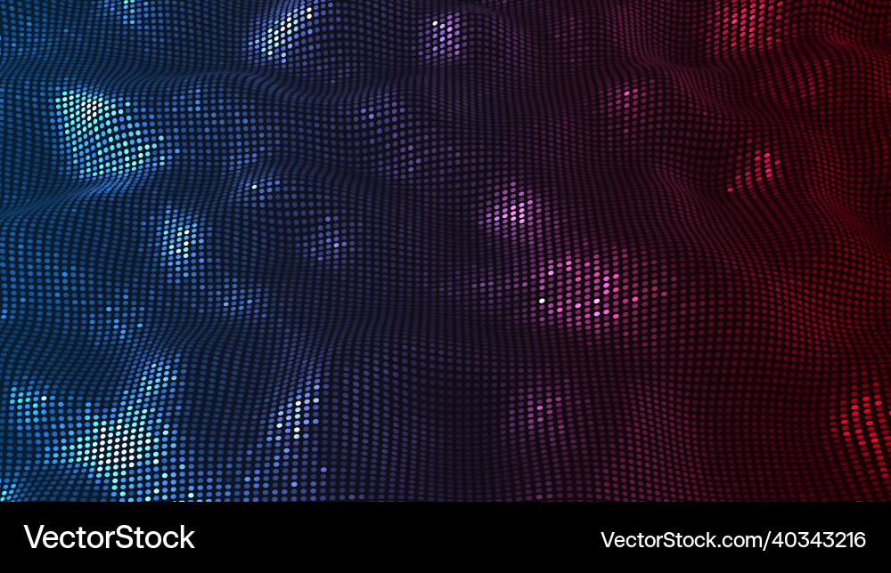Retro Glowing Particles vector image