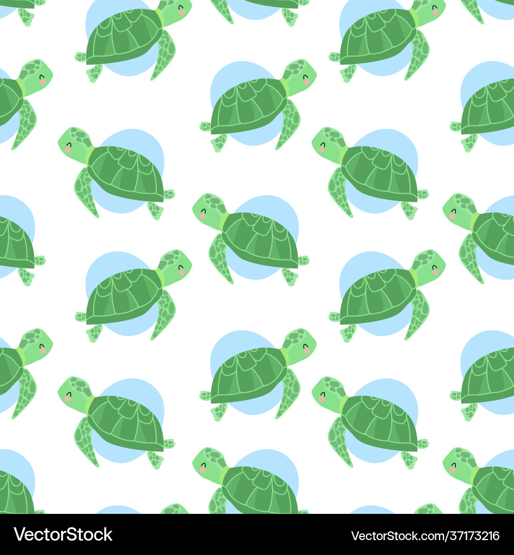 Sea turtle seamless pattern print design Vector Image