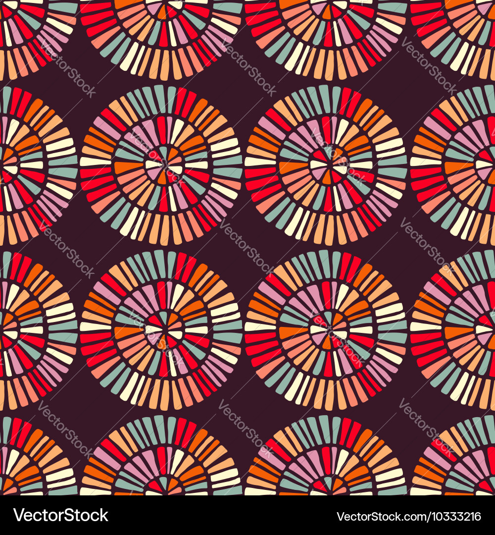 Seamless pattern with colorful circle shapes vector image