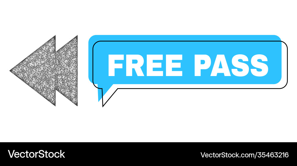 Shifted free pass message frame and linear move Vector Image