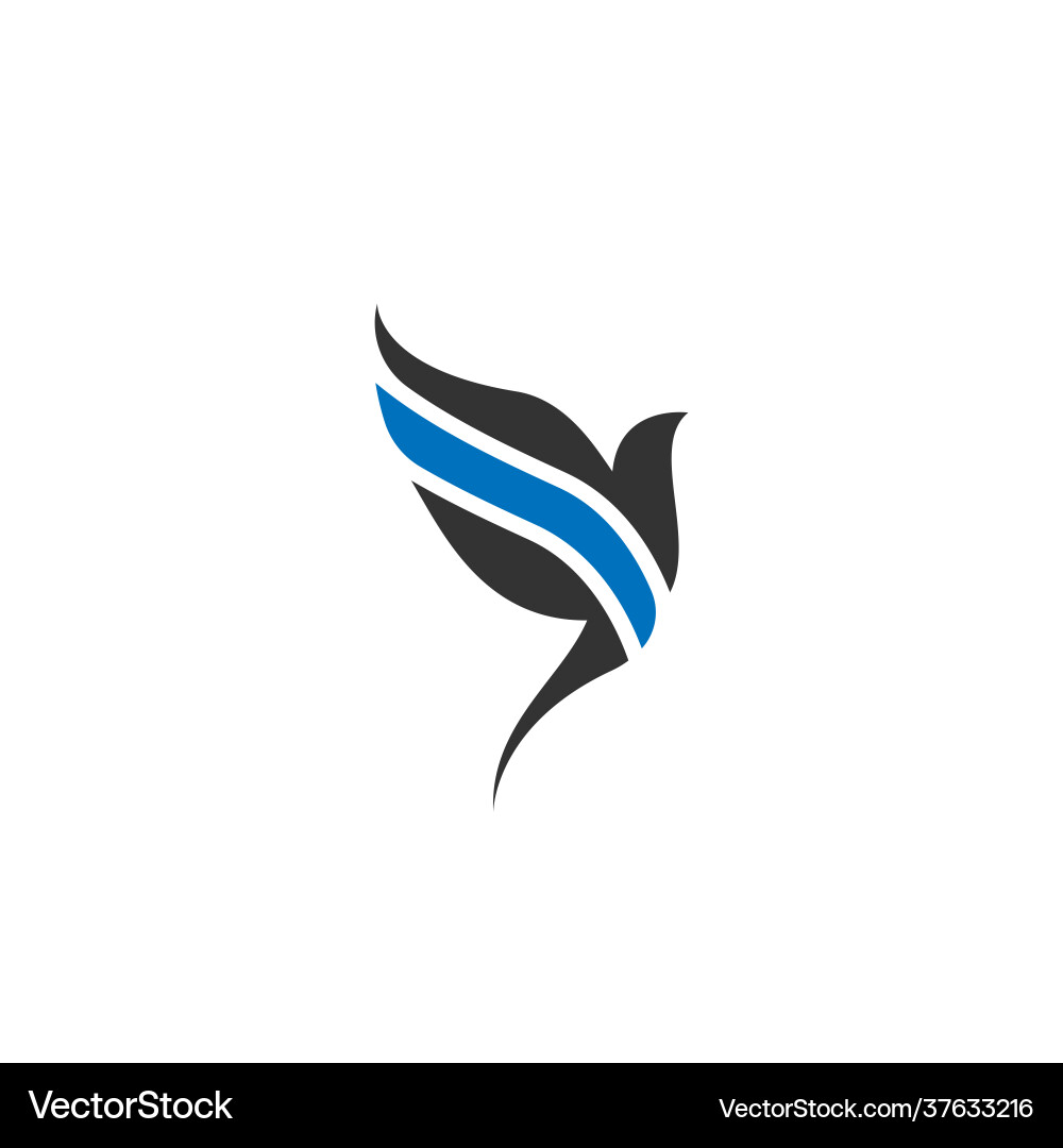 Simple design swift bird logo icon template Vector Image