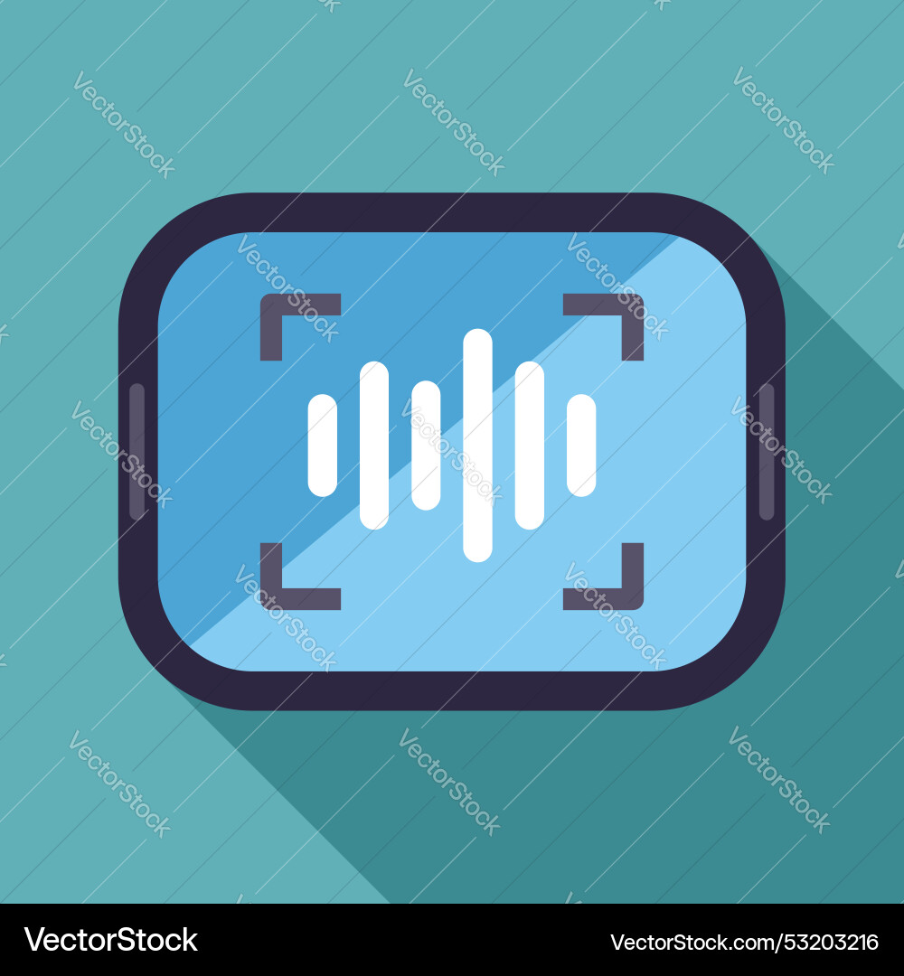 Smartphone recording audio sound wave with app Smartphone recording audio sound wave with app vector image