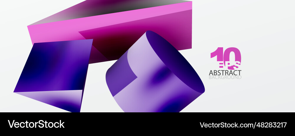 3d abstract background shapes triangle Vector Image